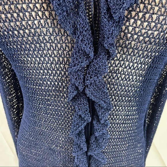 NEW Ralph Lauren Open Knit Button Hand Knit Rayon Cardigan Size Large - Picture 5 of 12